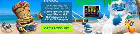 yeti casino welcome bonus